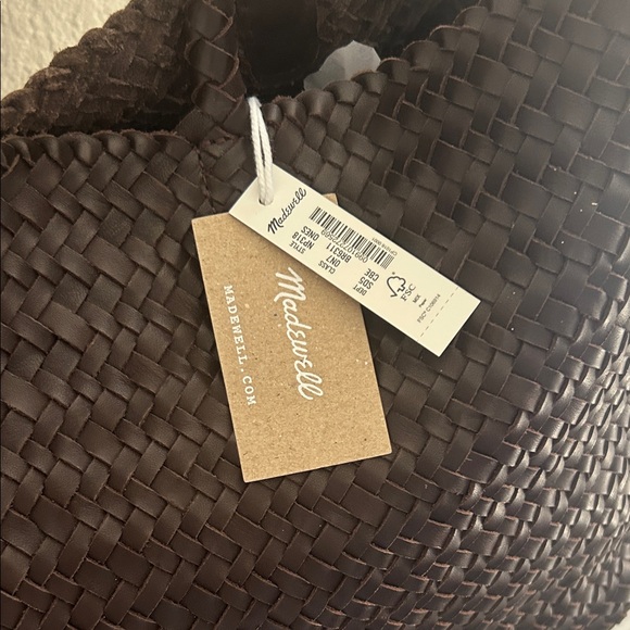 Madewell Dark Brown Woven Tote - Picture 2 of 9
